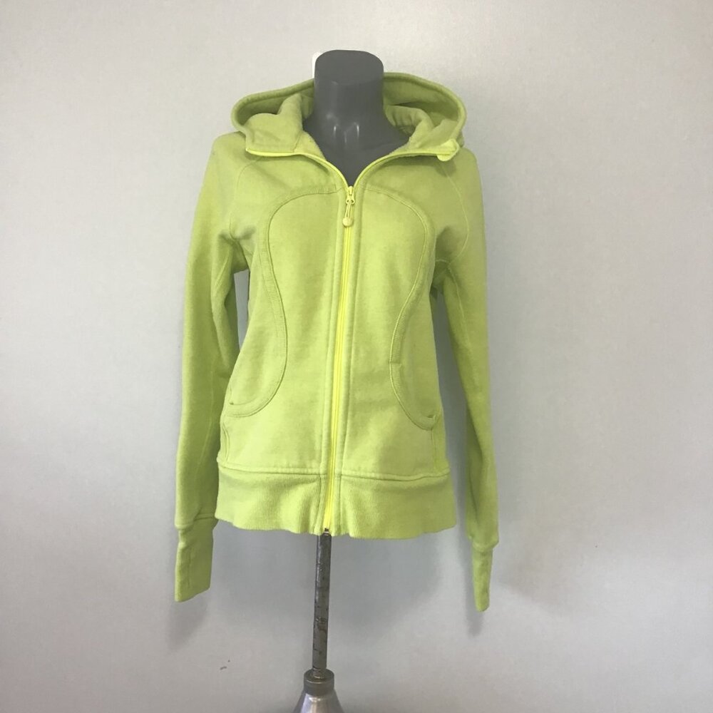 Lululemon Scuba Hoodie Heathered Citron/Citron Size 10
